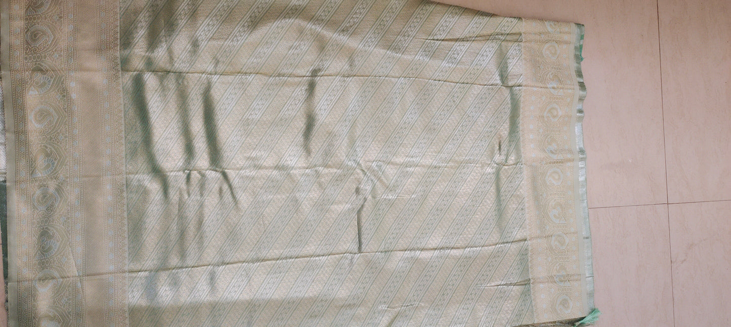 Turquish color soft silk saree
