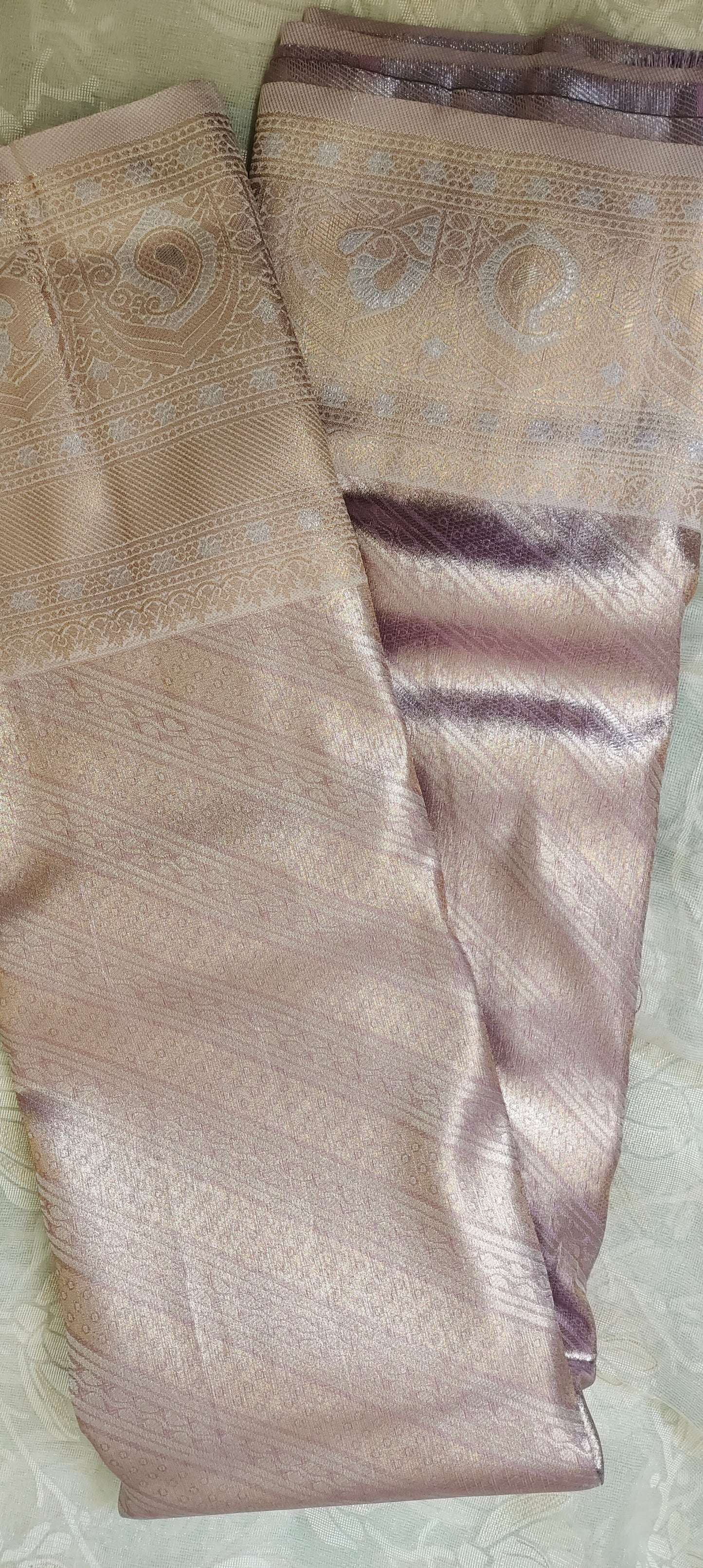Lavender color soft silk saree