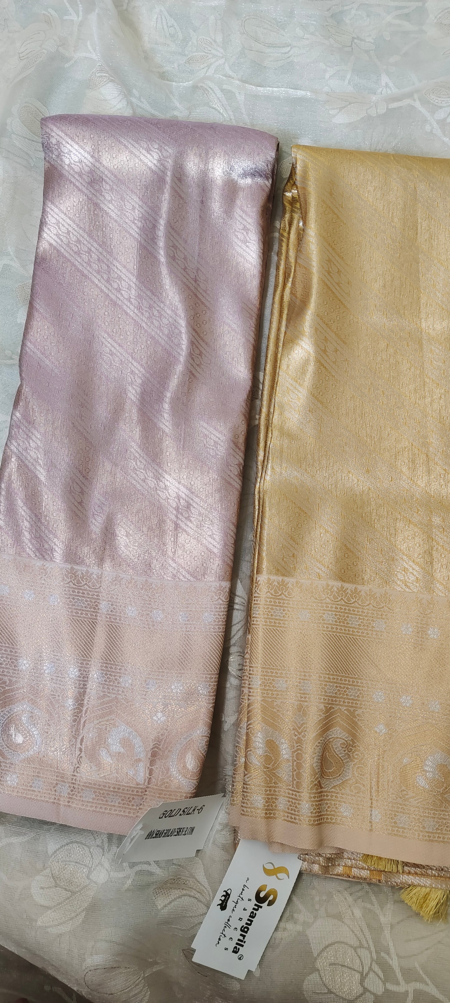 Lavender color soft silk saree