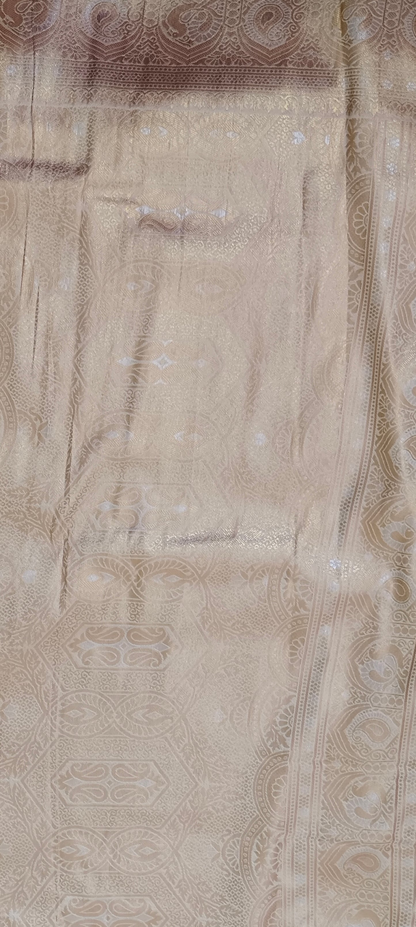 Silver color soft silk saree