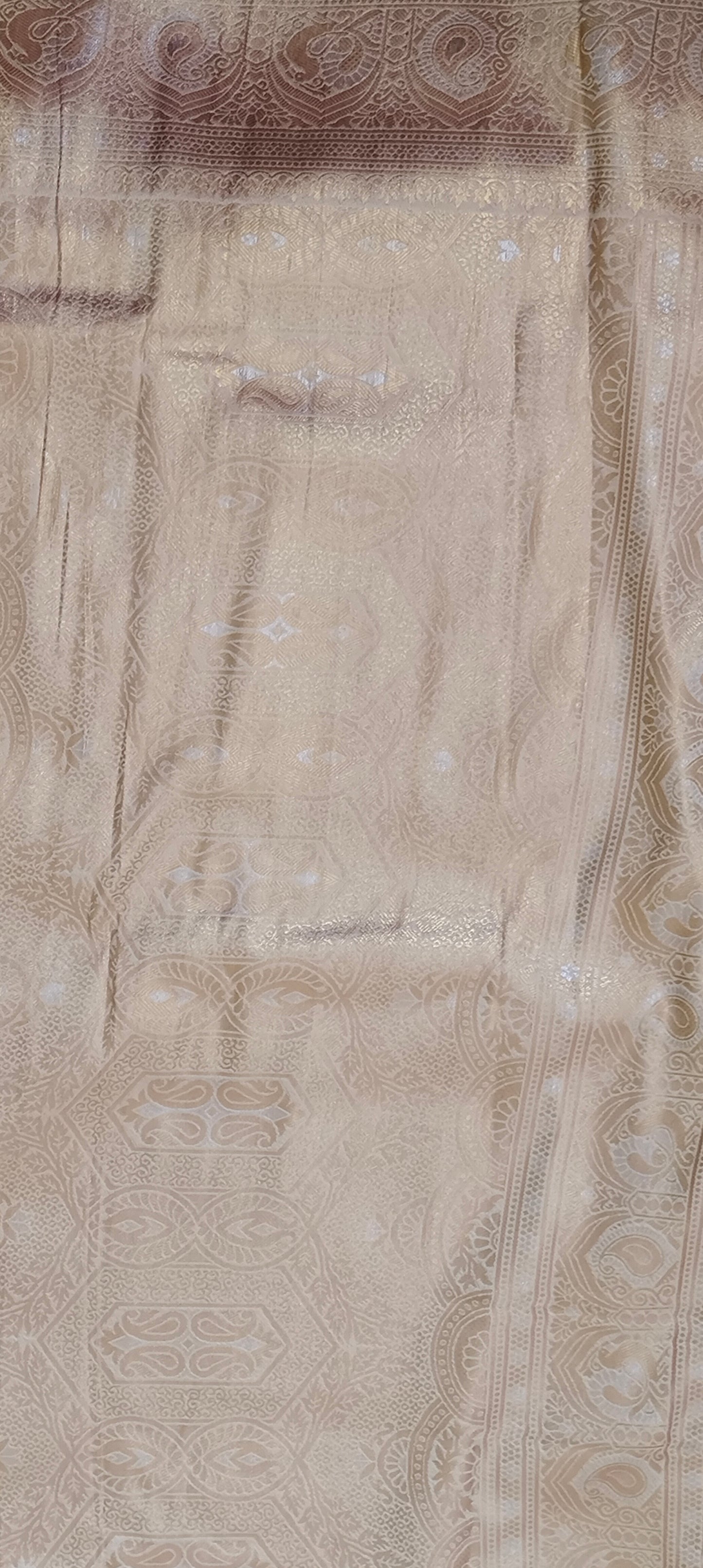Silver color soft silk saree