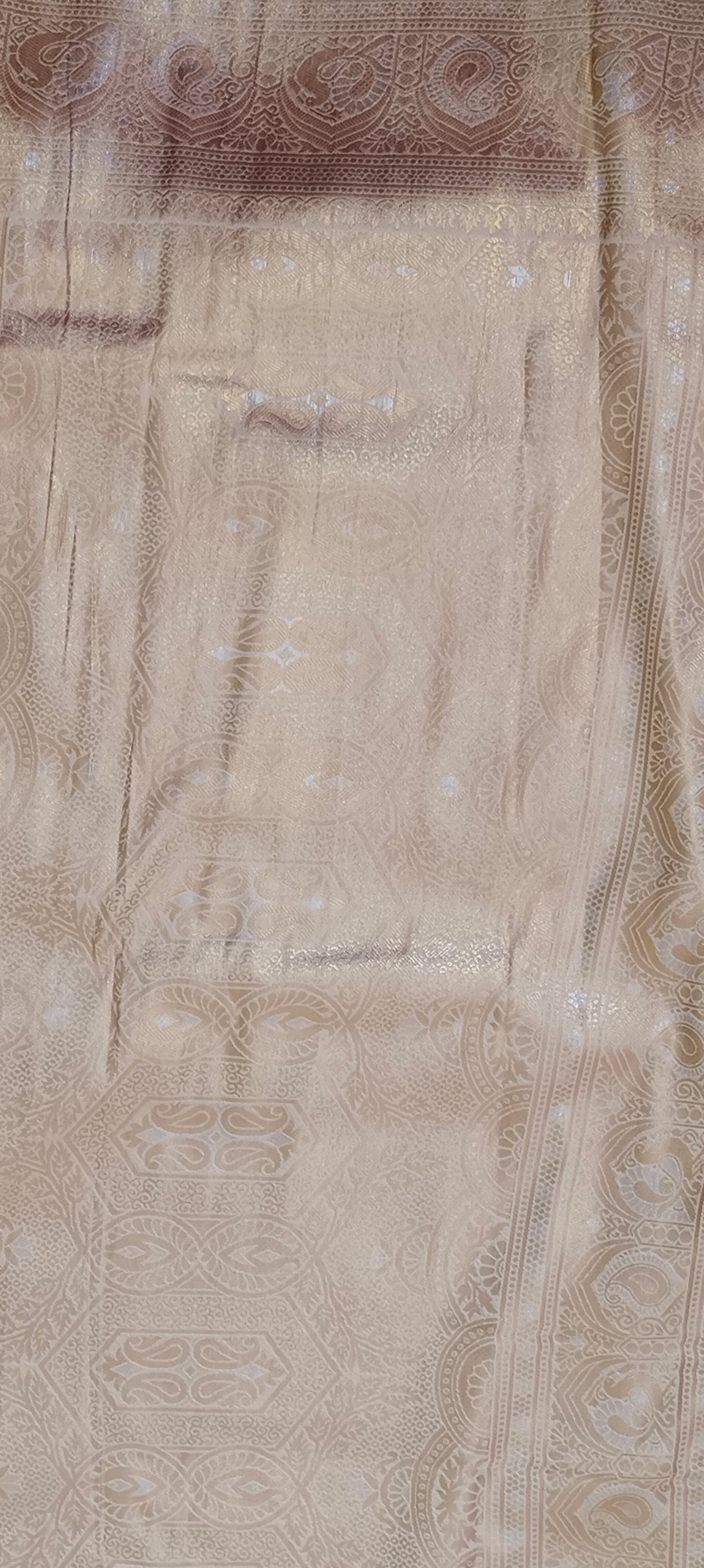 Silver color soft silk saree
