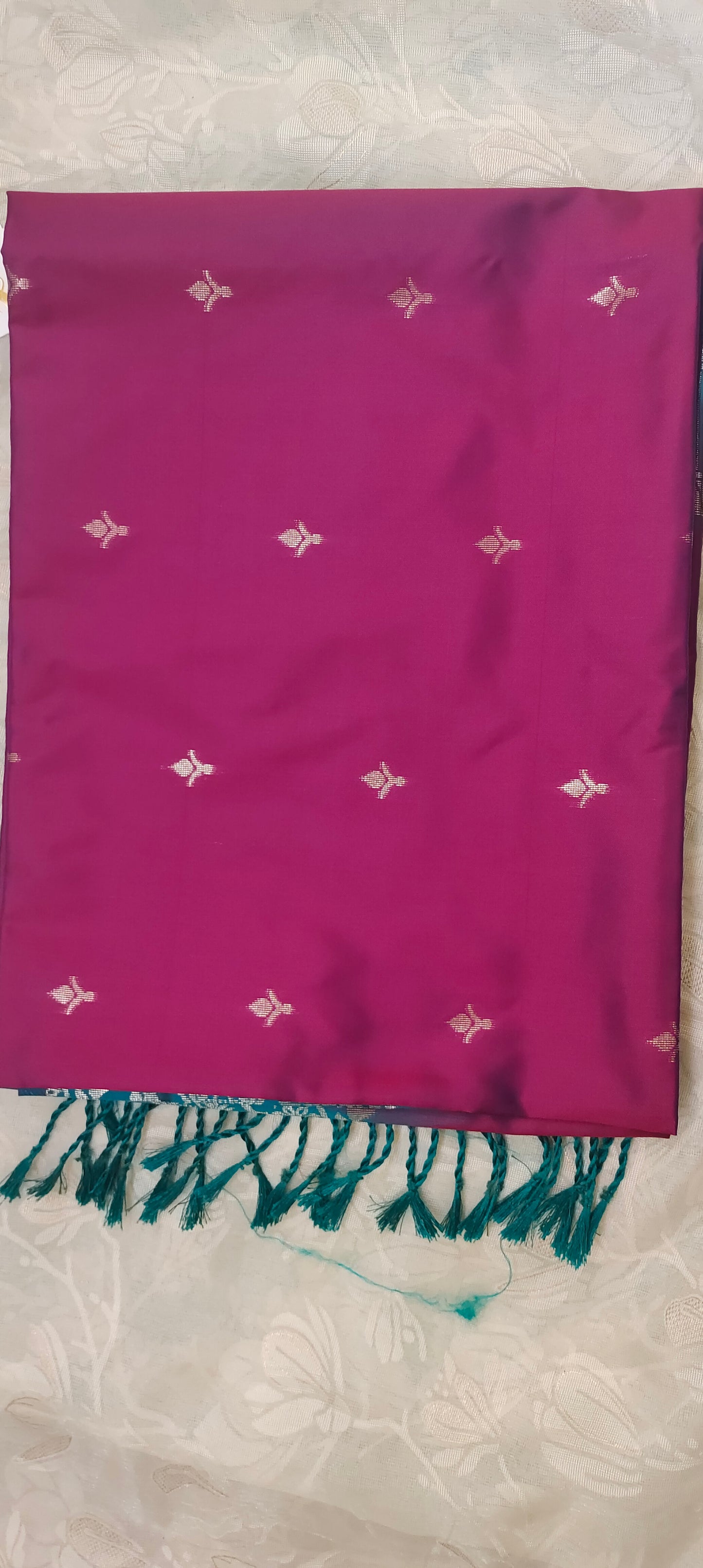Purple color soft silk saree