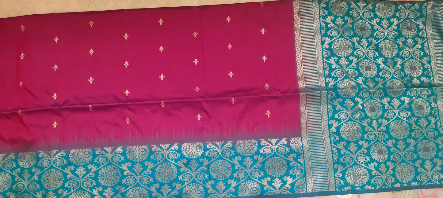Purple color soft silk saree