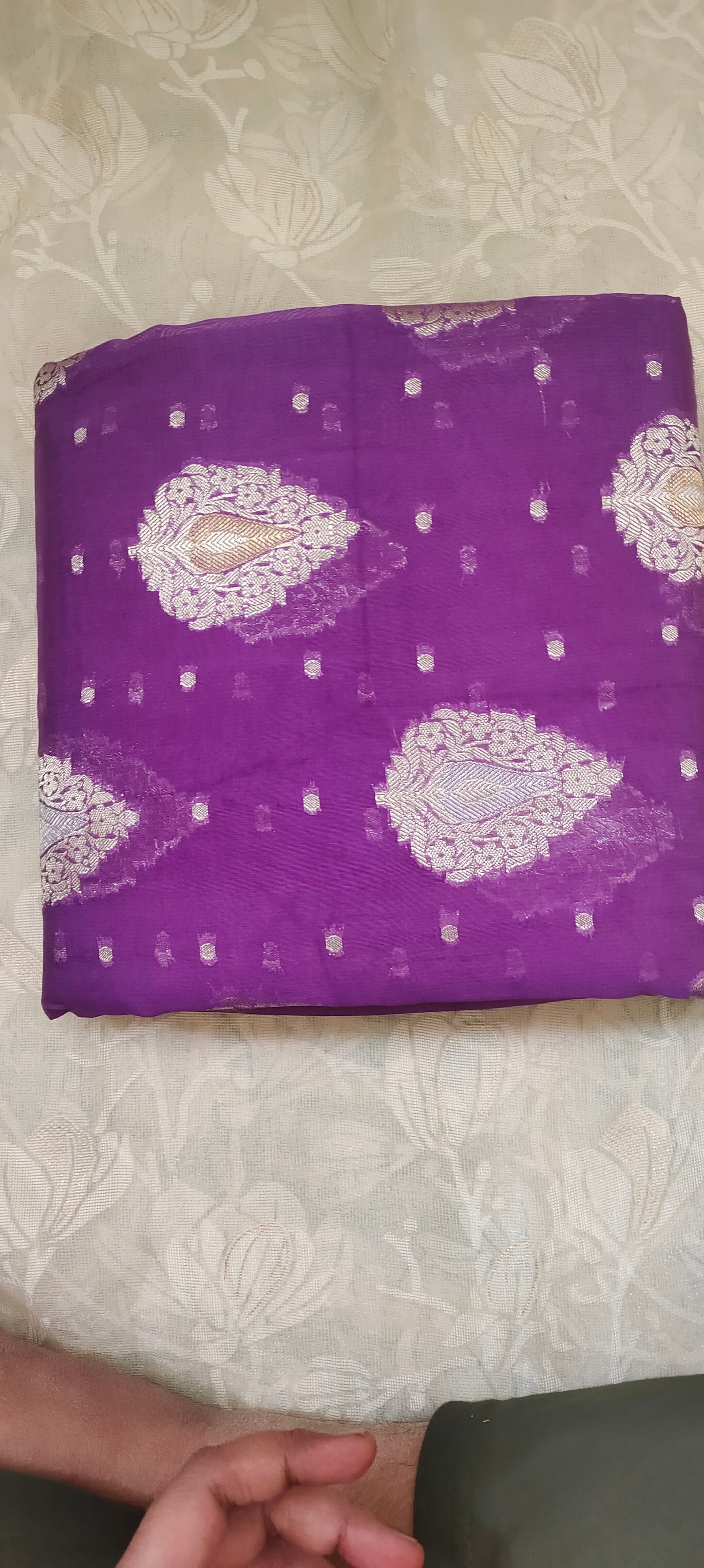 Purple color soft silk saree