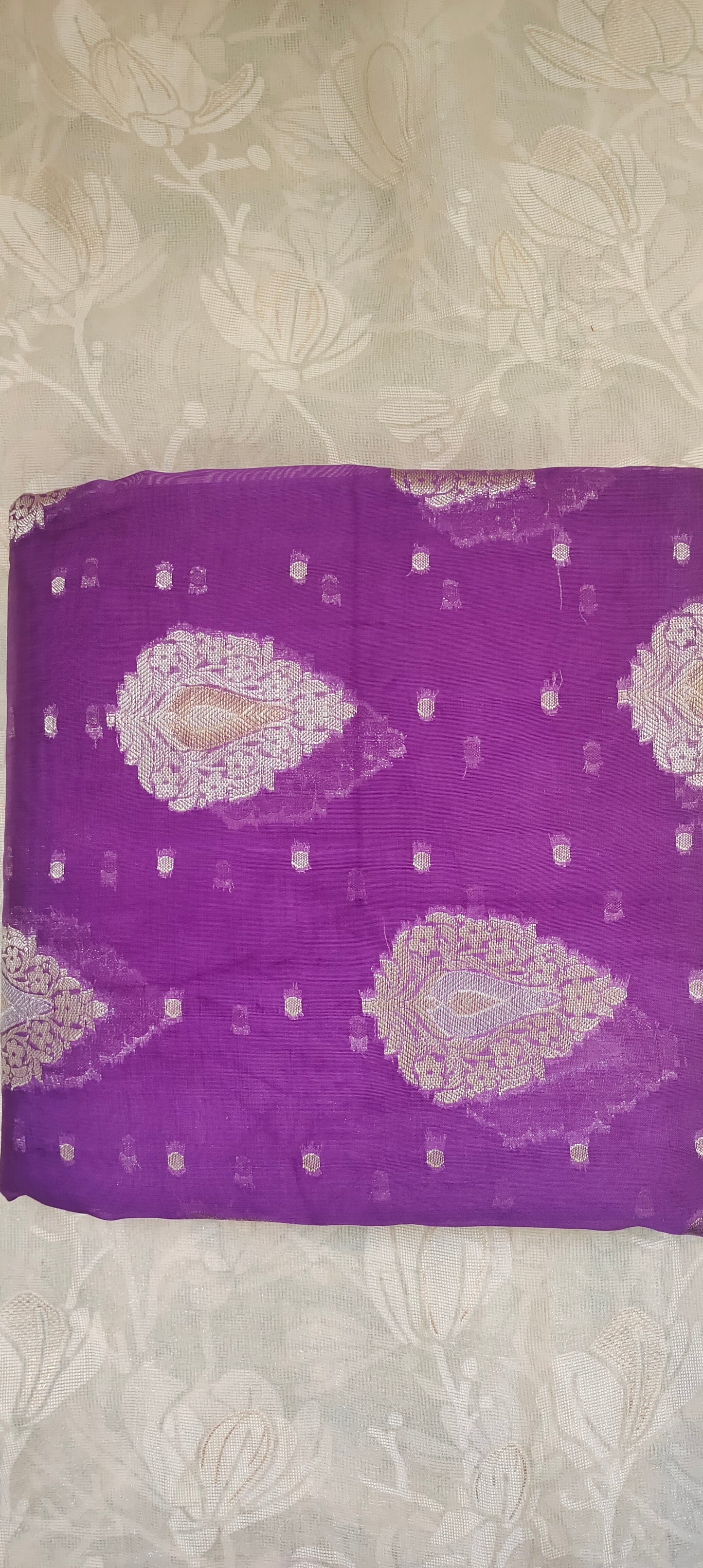 Purple color soft silk saree