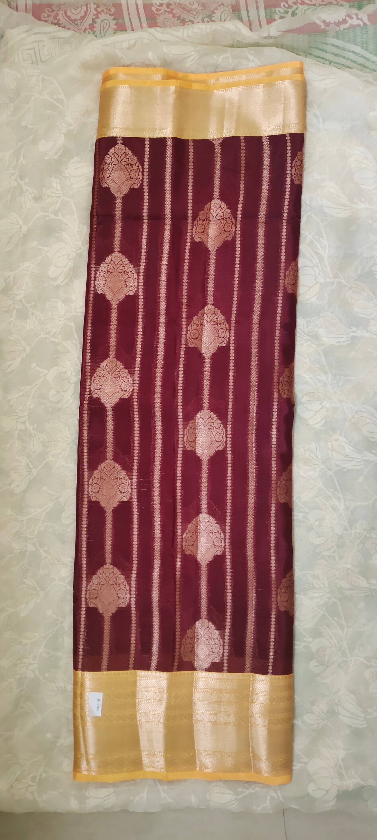 Merun color cotton silk saree