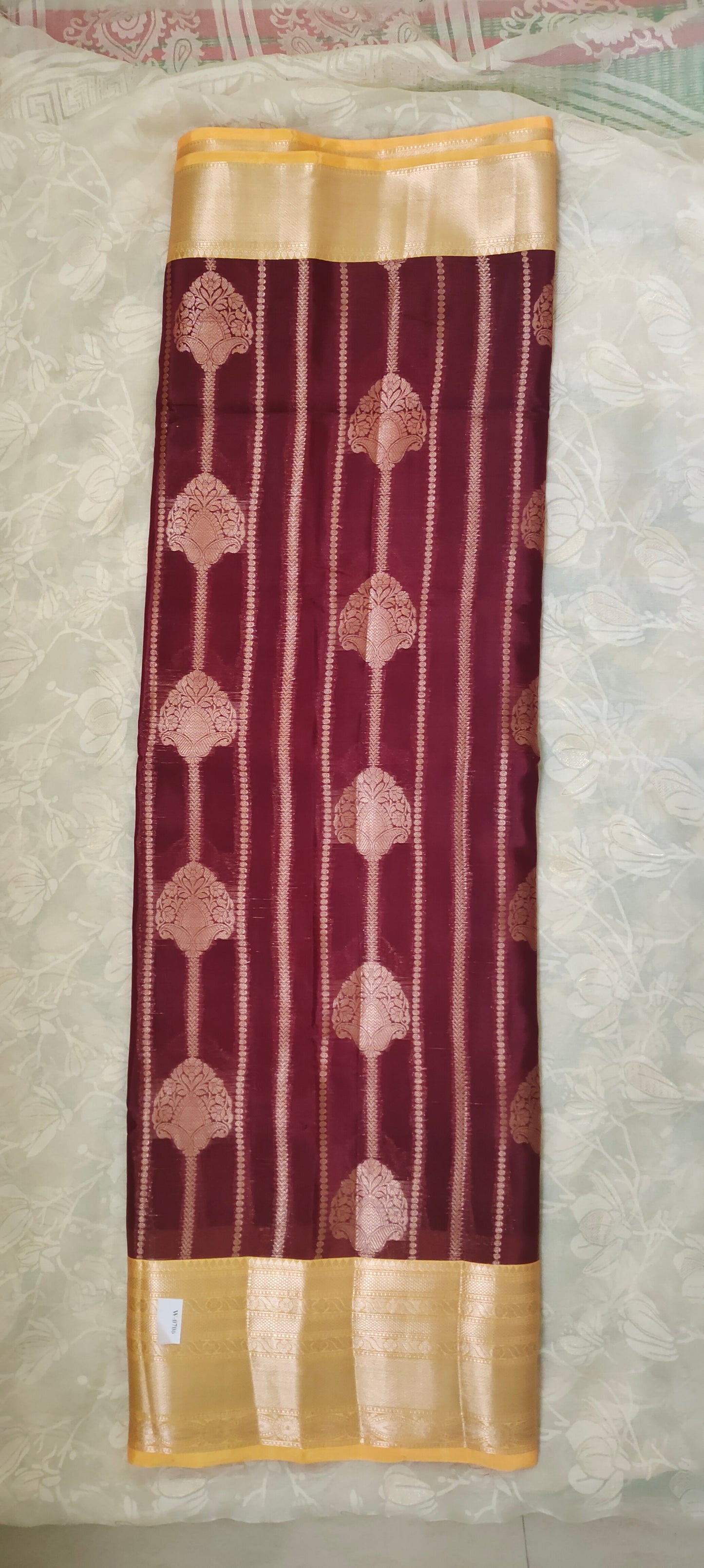 Merun color cotton silk saree