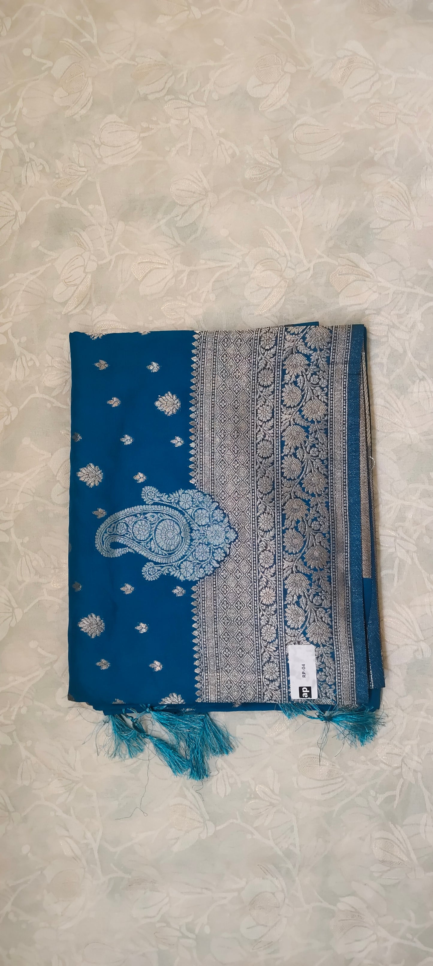 Blue color soft silk saree