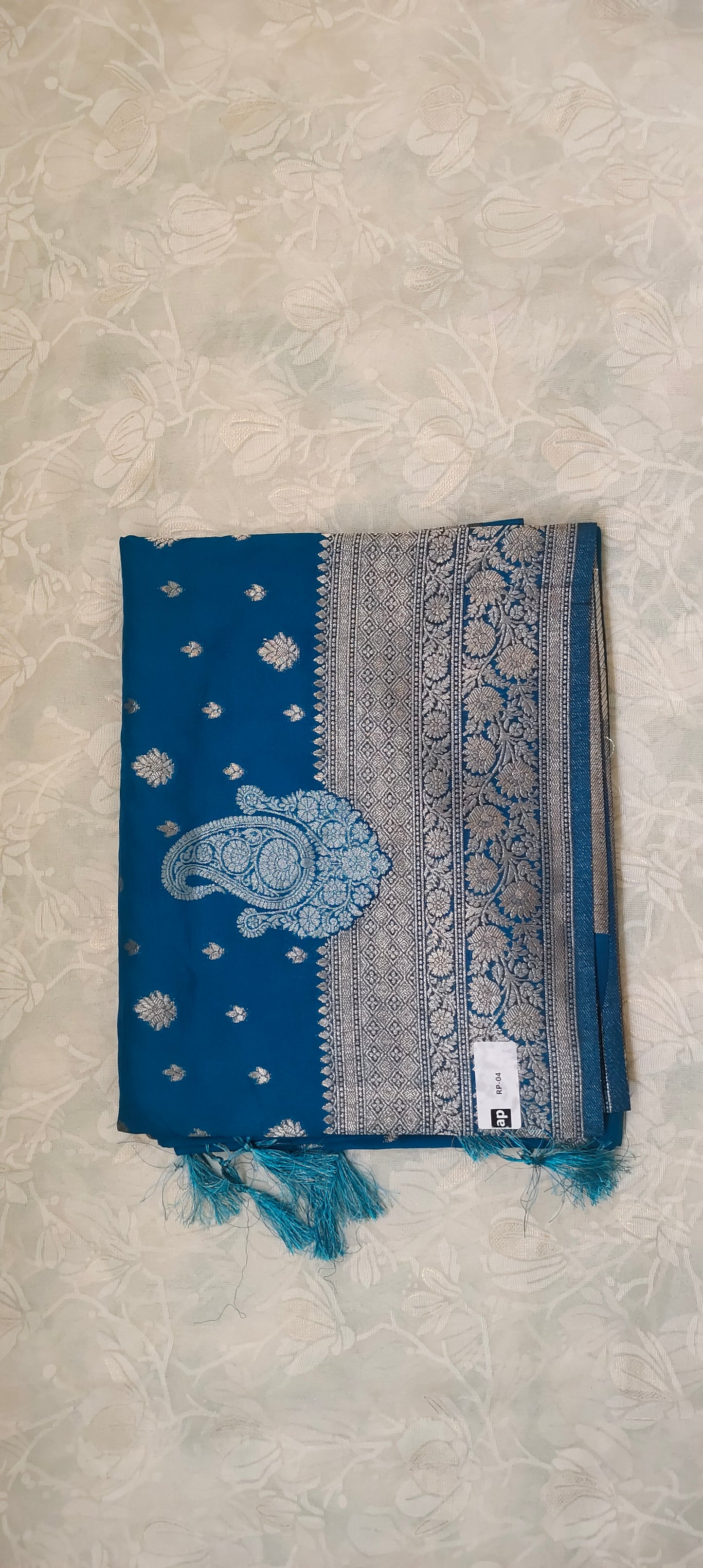 Blue color soft silk saree