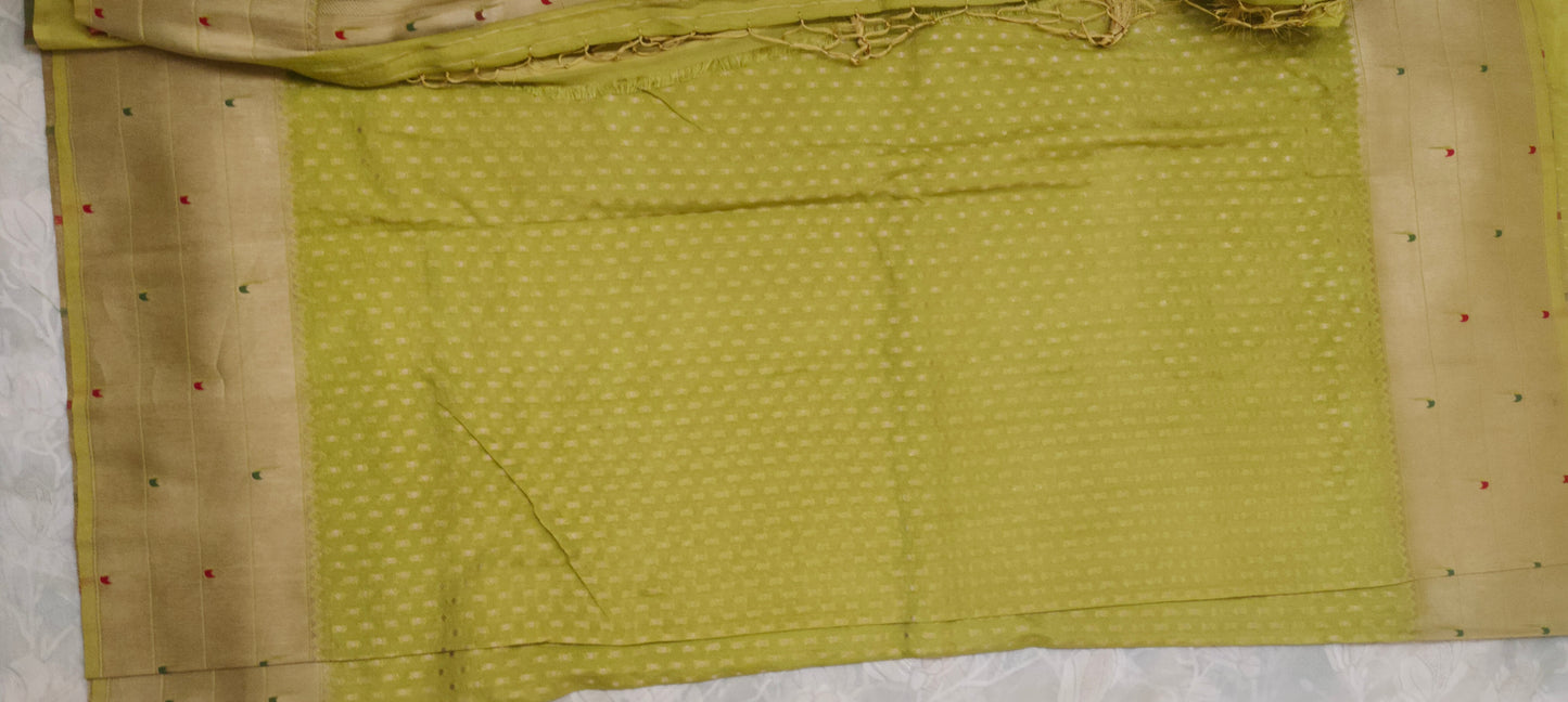 Green color soft silk saree