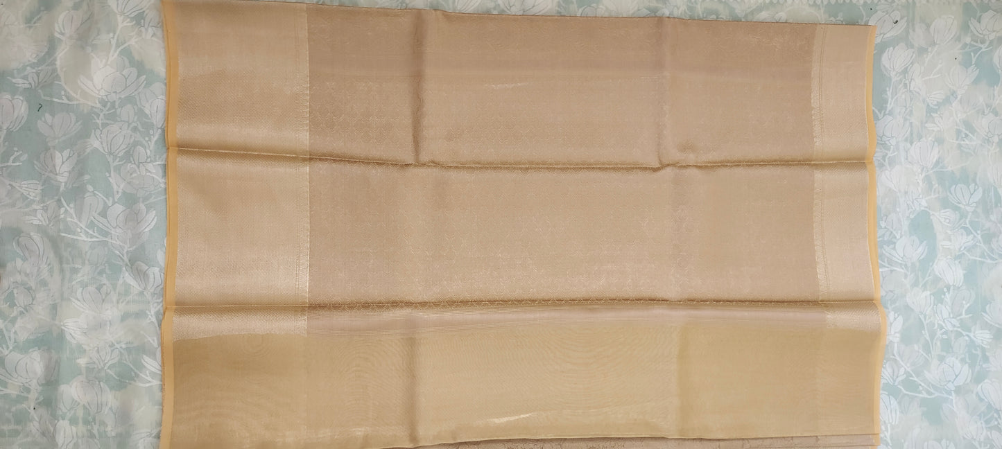 Gold color Banarasee silk color