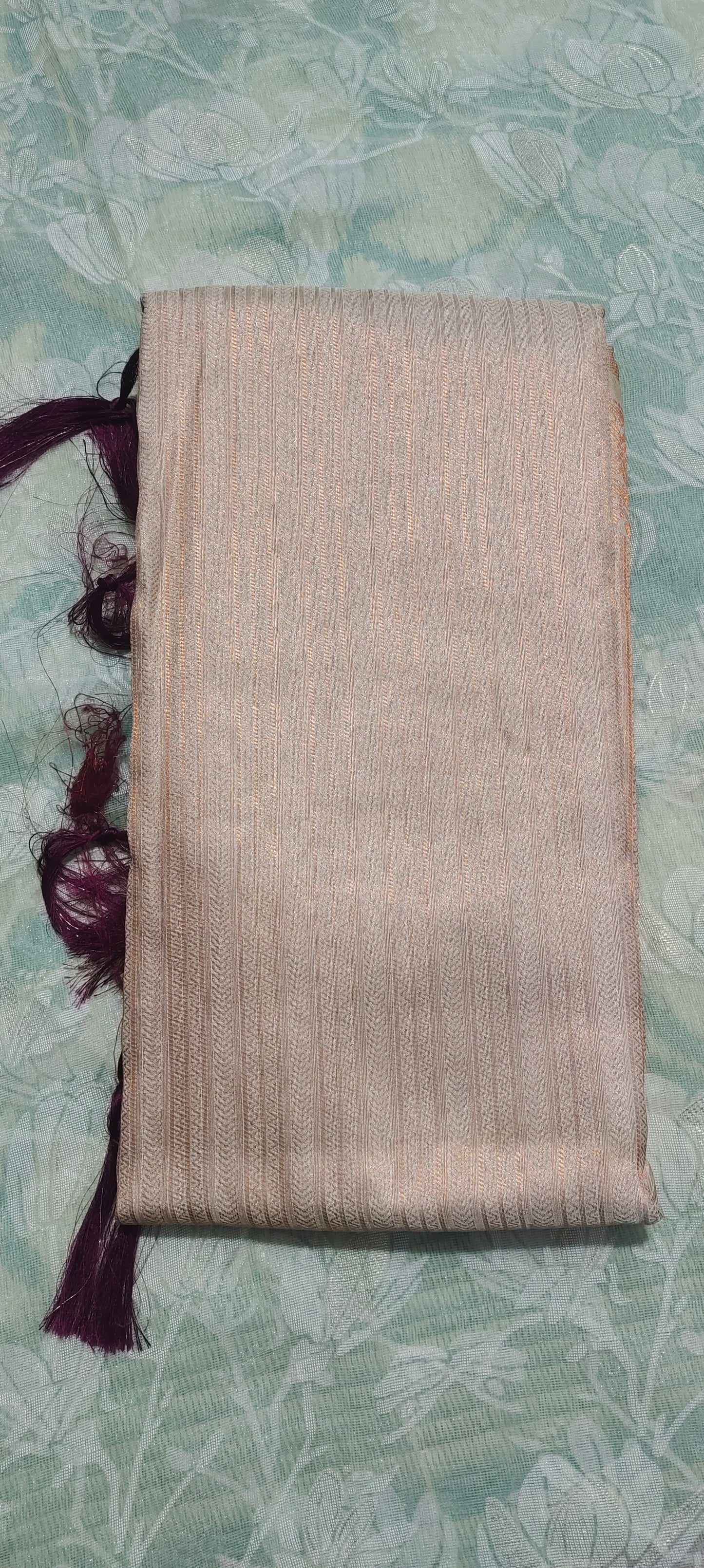 Cream color with Red border kuber pattu saree