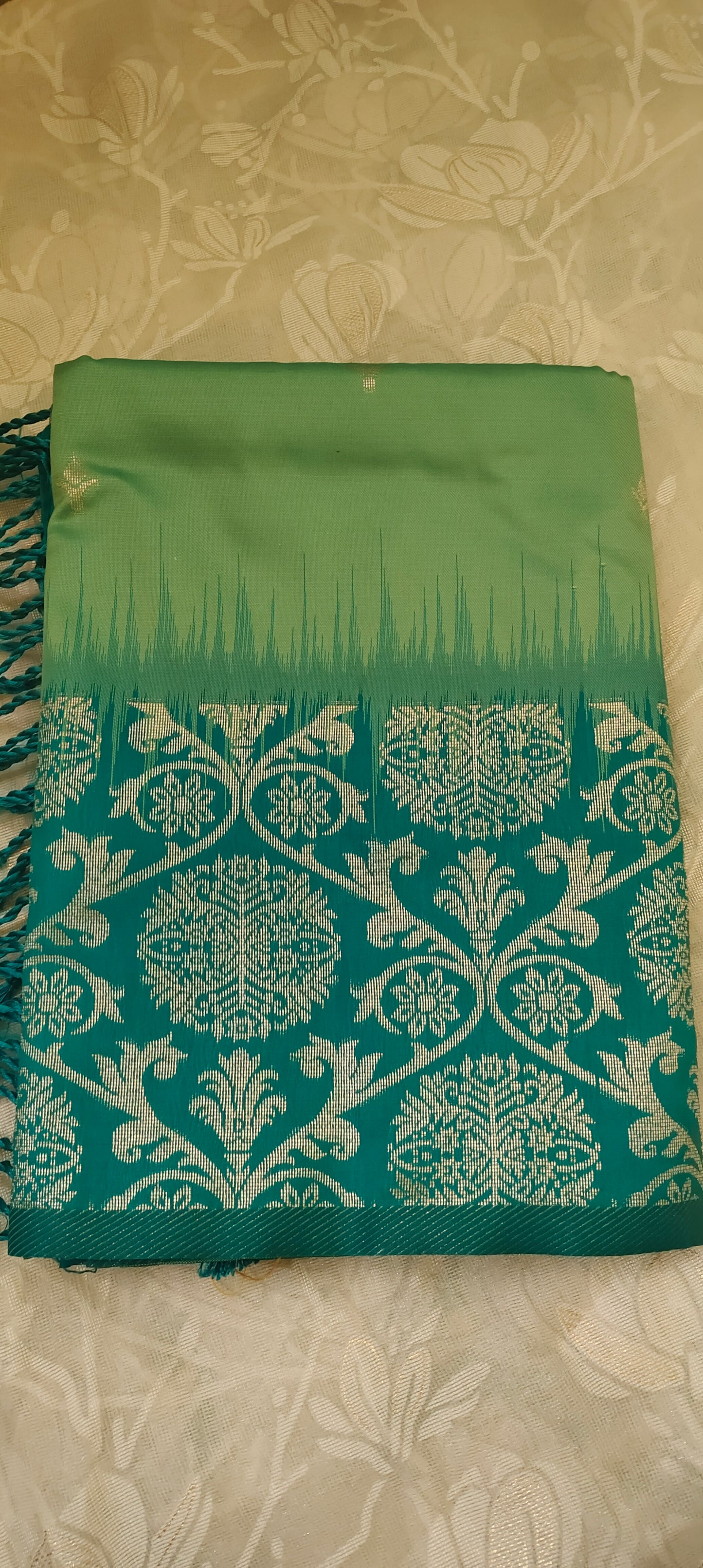 Green color saree soft silk saree