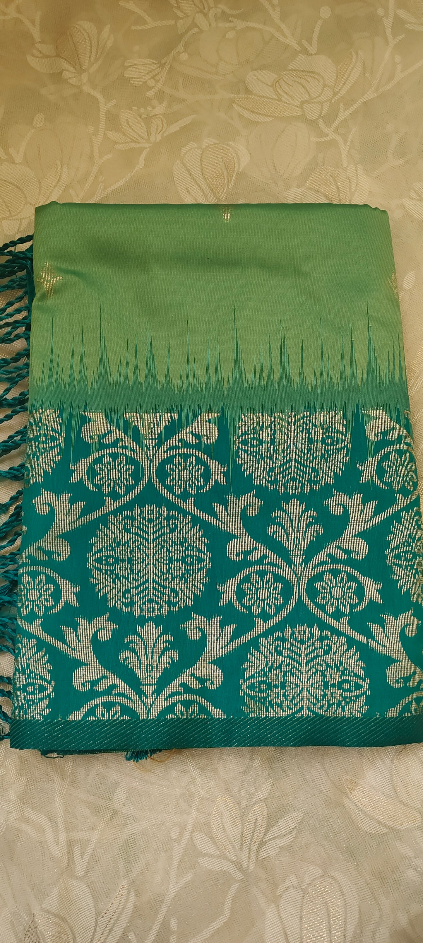 Green color saree soft silk saree