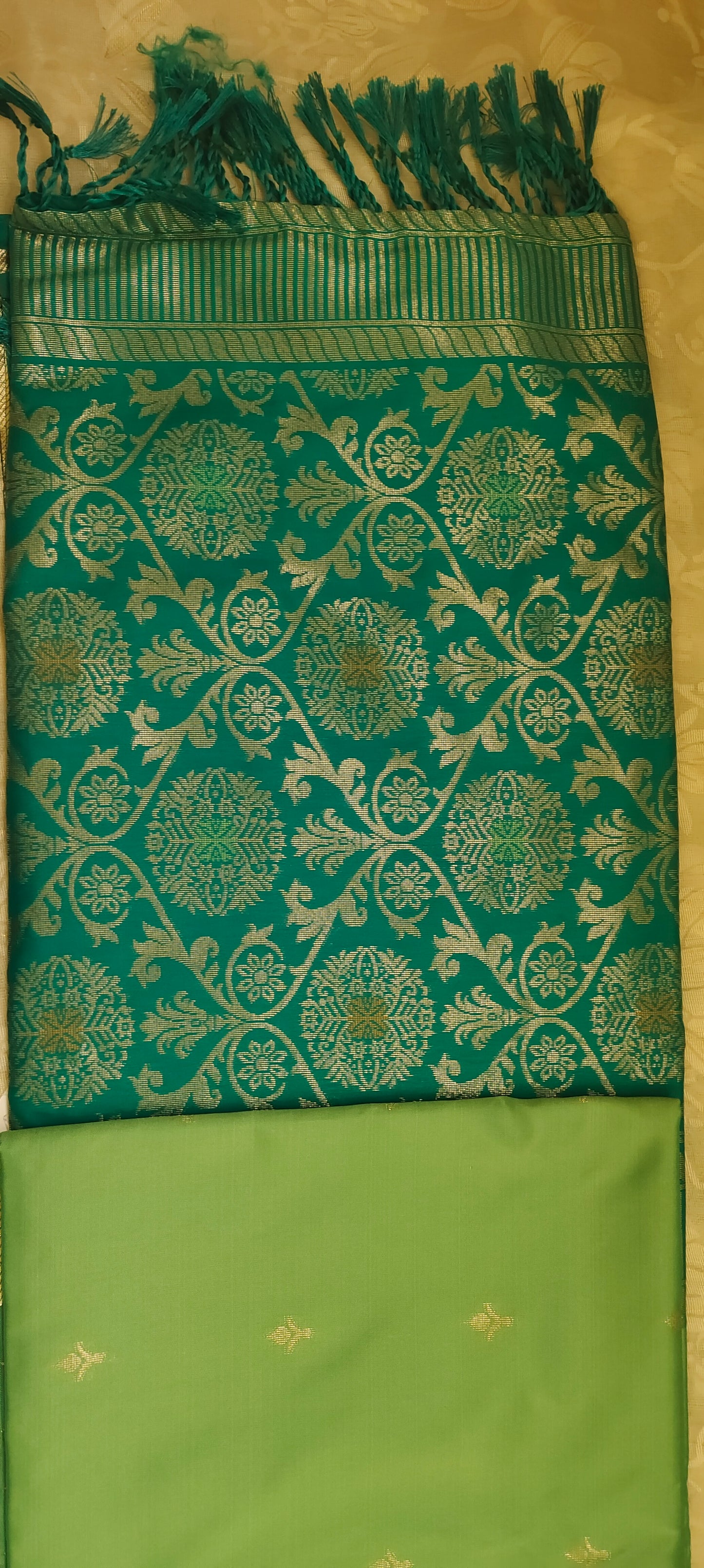 Green color saree soft silk saree