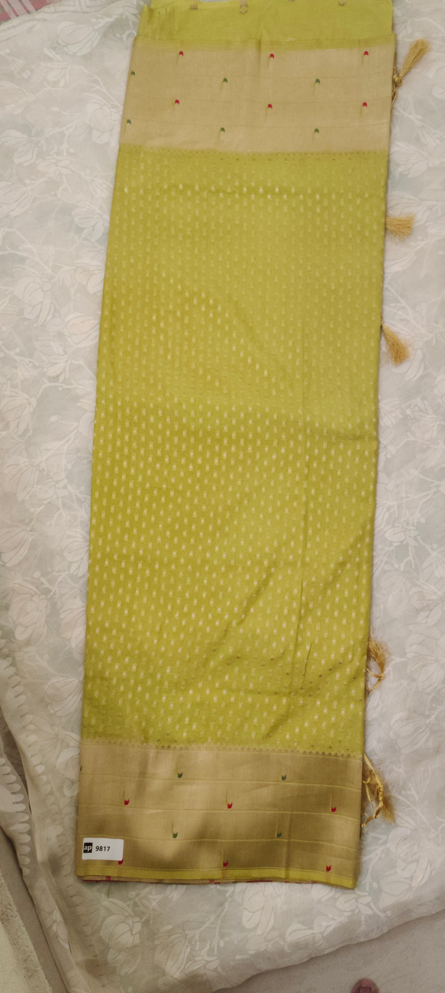 Green color soft silk saree