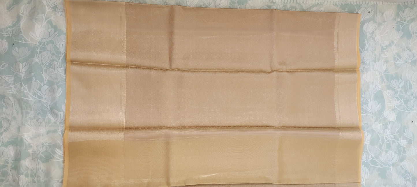 Gold color Banarasee silk color