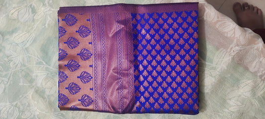 Blue color Soft silk saree
