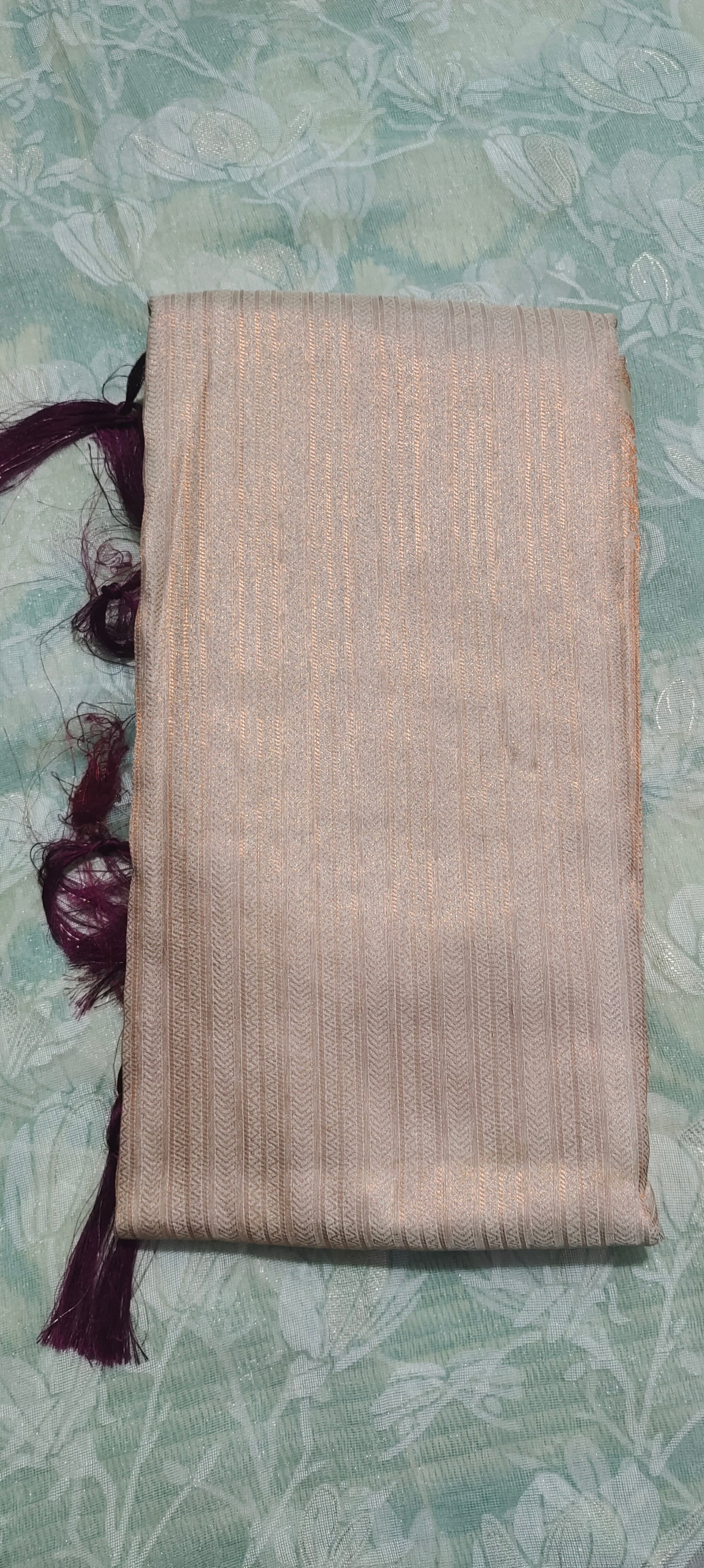 Cream color with Red border kuber pattu saree